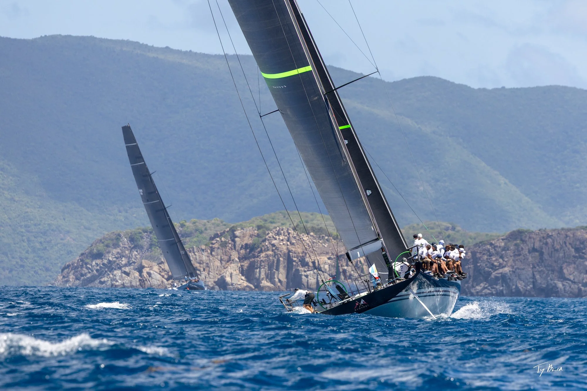 Bella Mente takes the lead in the Grand Prix and Combined Maxi Class at the North Sound Maxi Regatta