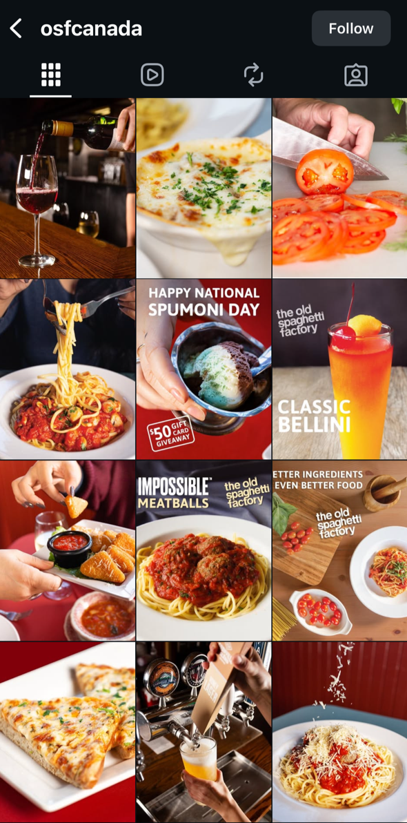 A collage of food and drinks including wine, a cheese pizza, sliced tomatoes, spaghetti with meatballs, a cocktail, mozzarella sticks, a pizza slice, a beer being poured, and a plate of spaghetti.