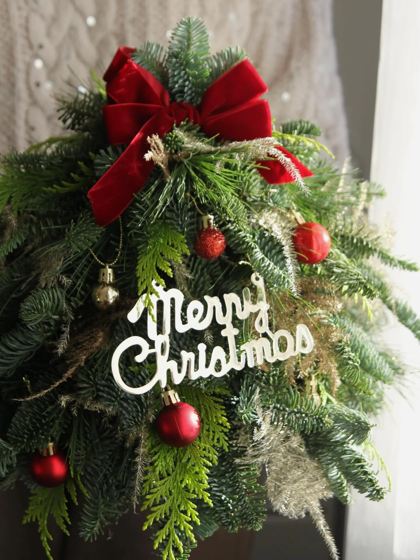 Evergreens, velvet bows, and a little holiday magic 🎄✨
Let the season be merry and bright.
#christmas #christmastree #handmade #christmascenterpiece