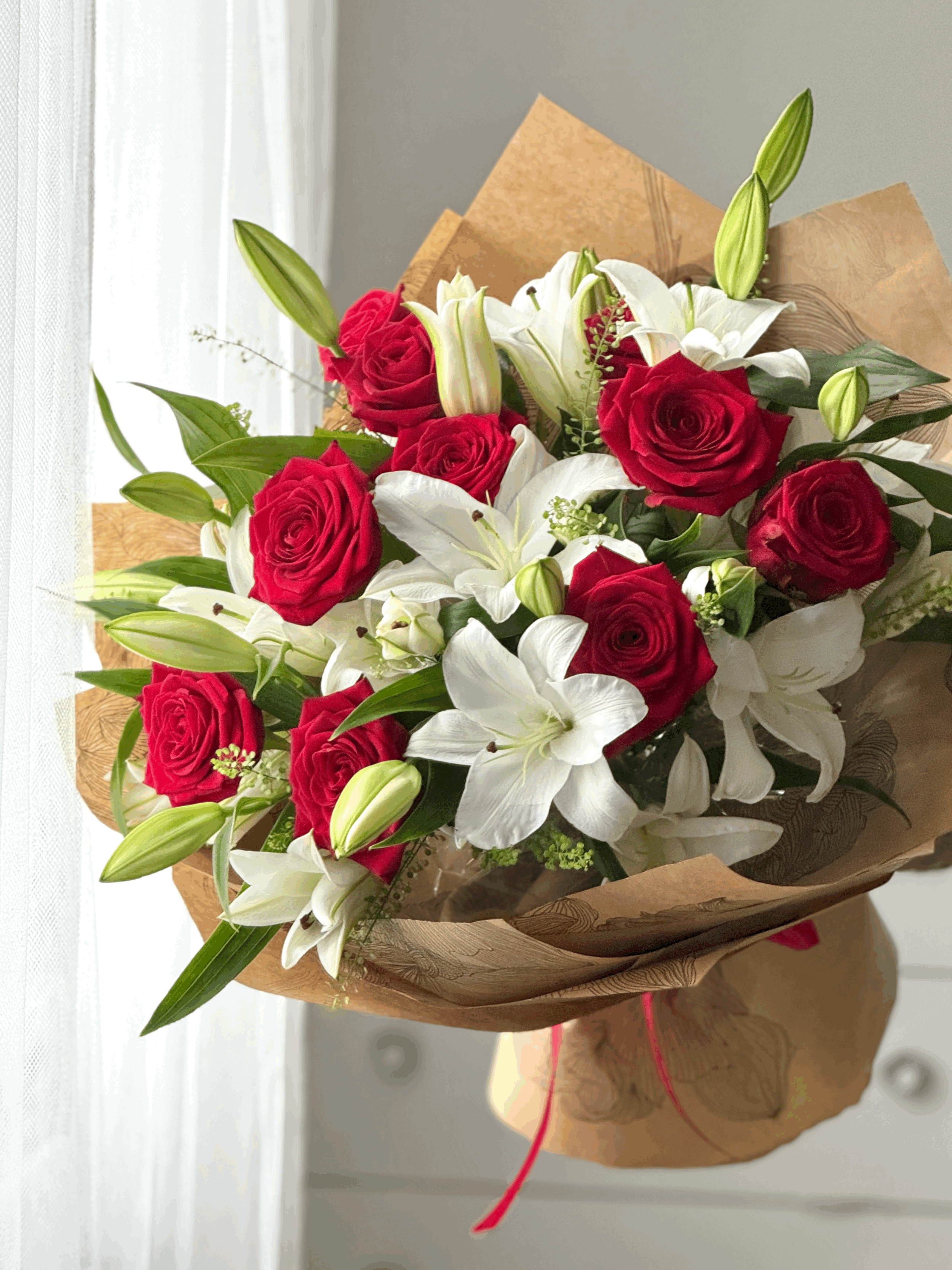 Crimson & Ivory Elegance