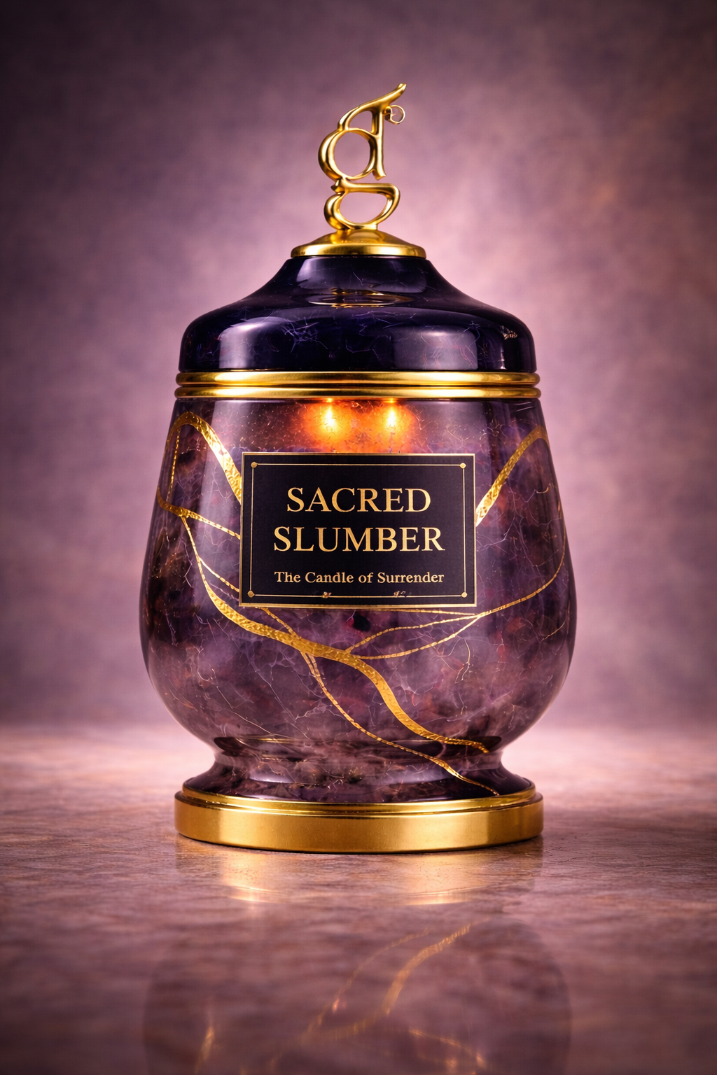 Sacred Slumber -- Large Crystal Candle