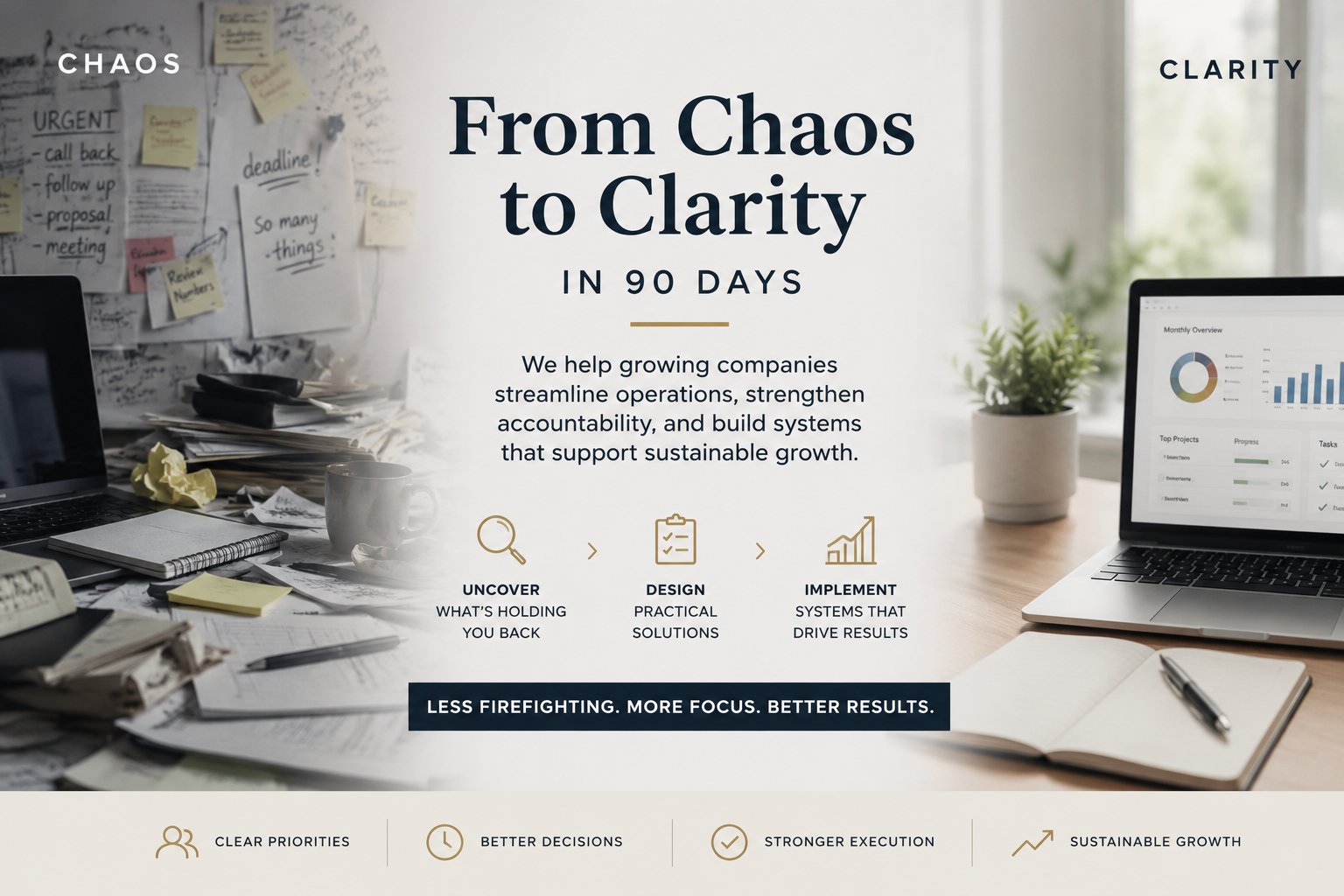 How We Help Companies Go From Chaos to Clarity in 90 Days