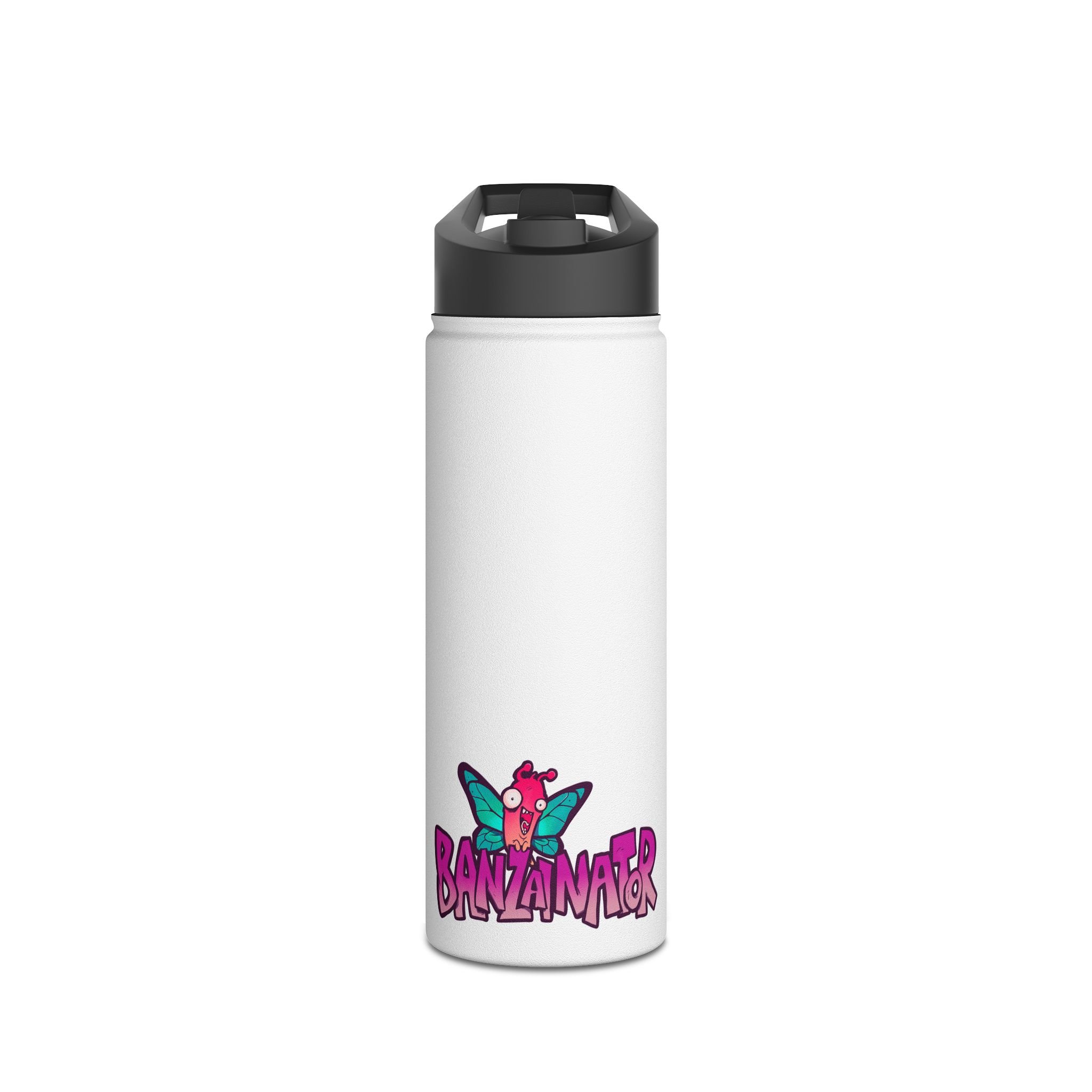 STAINLESS STEEL WATER BOTTLE, STANDARD LID 32OZ.