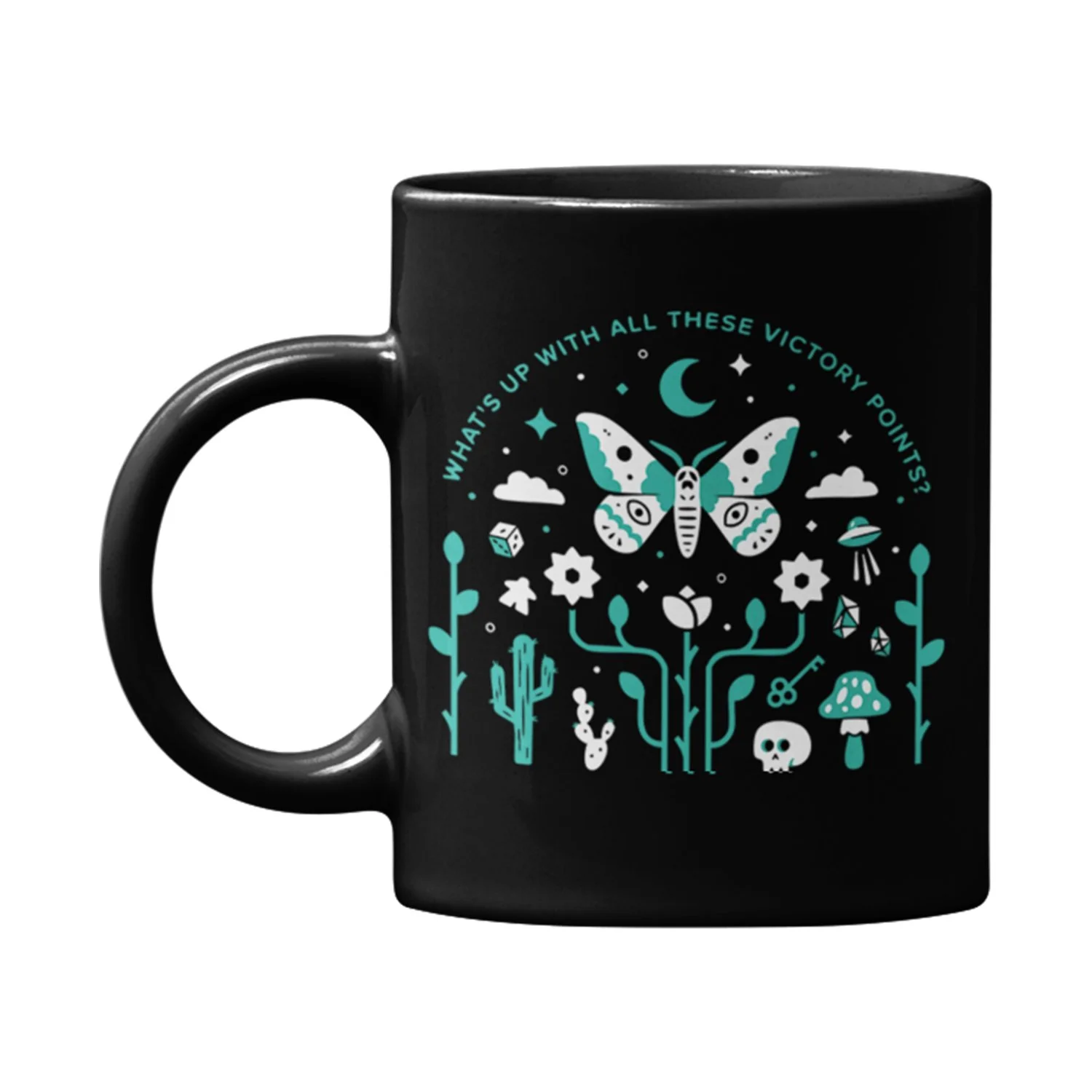 WHAT'S UP WITH ALL THESE VICTORY POINTS? 11 & 15 OZ. BLACK GLOSSY MUG