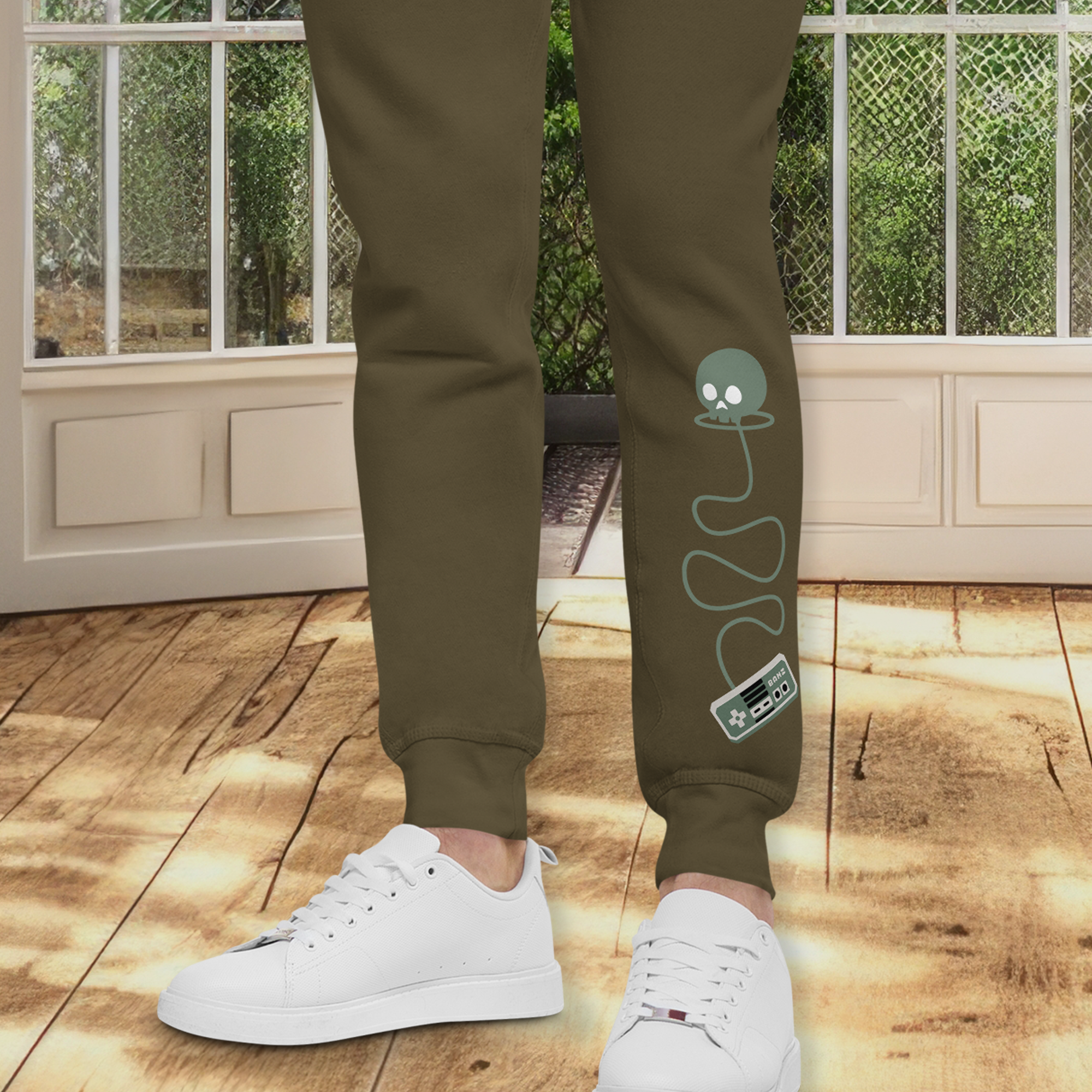 _unisex-fleece-sweatpants-military-green-left-front-68cb081dbdd3c.png