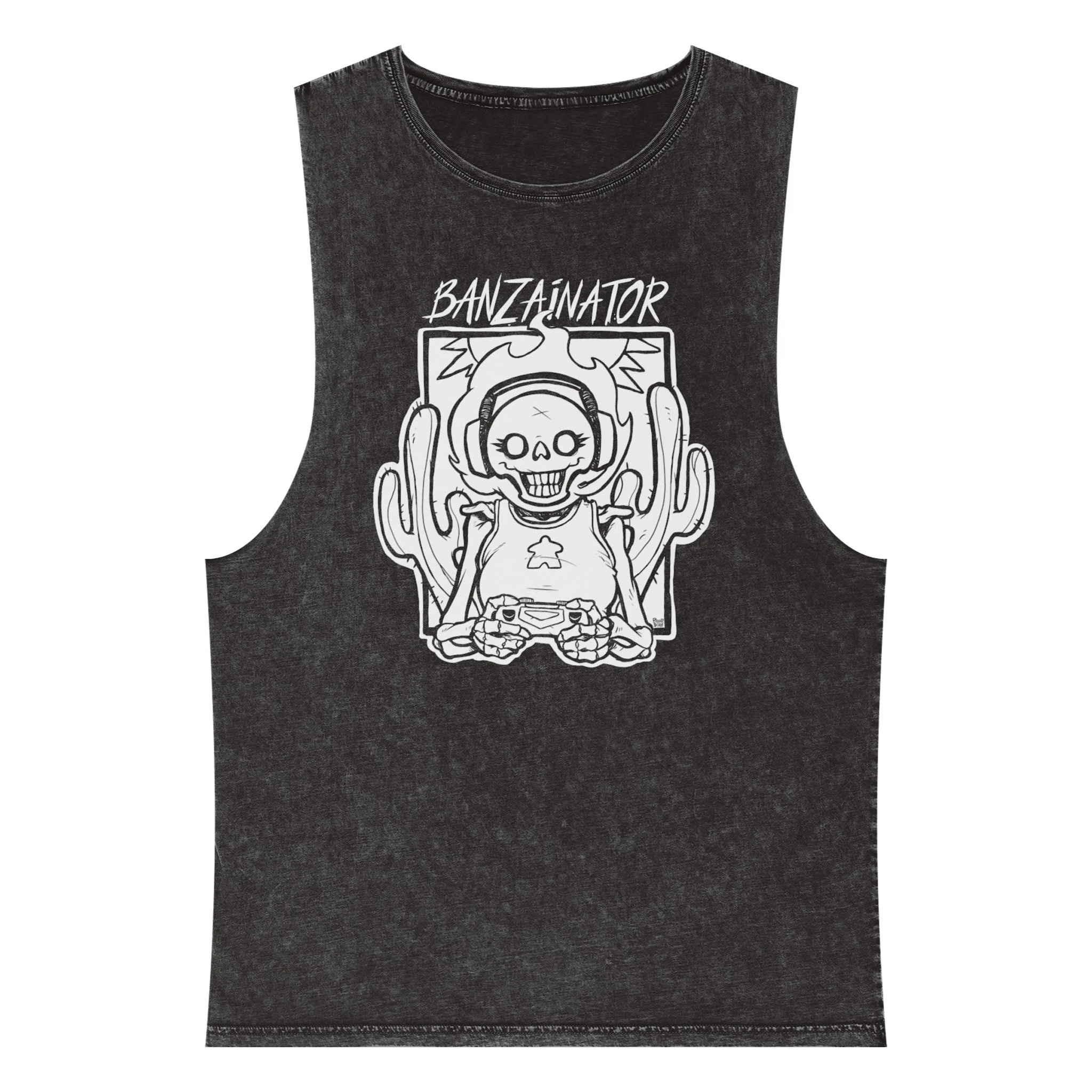 SKELTON BANZAINATOR UNISEX STONEWASH TANK TOP