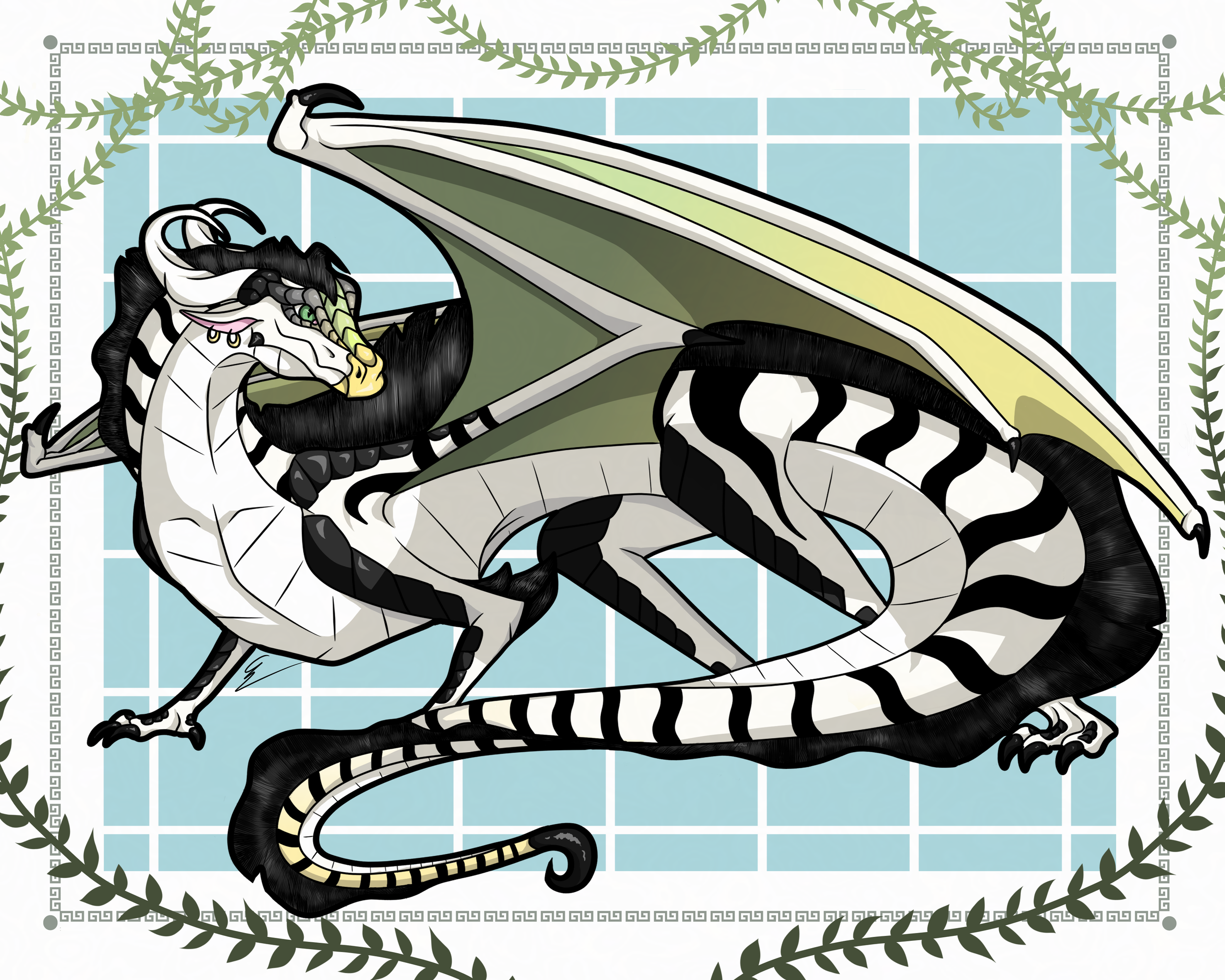 Illustration of my original character, Zebra