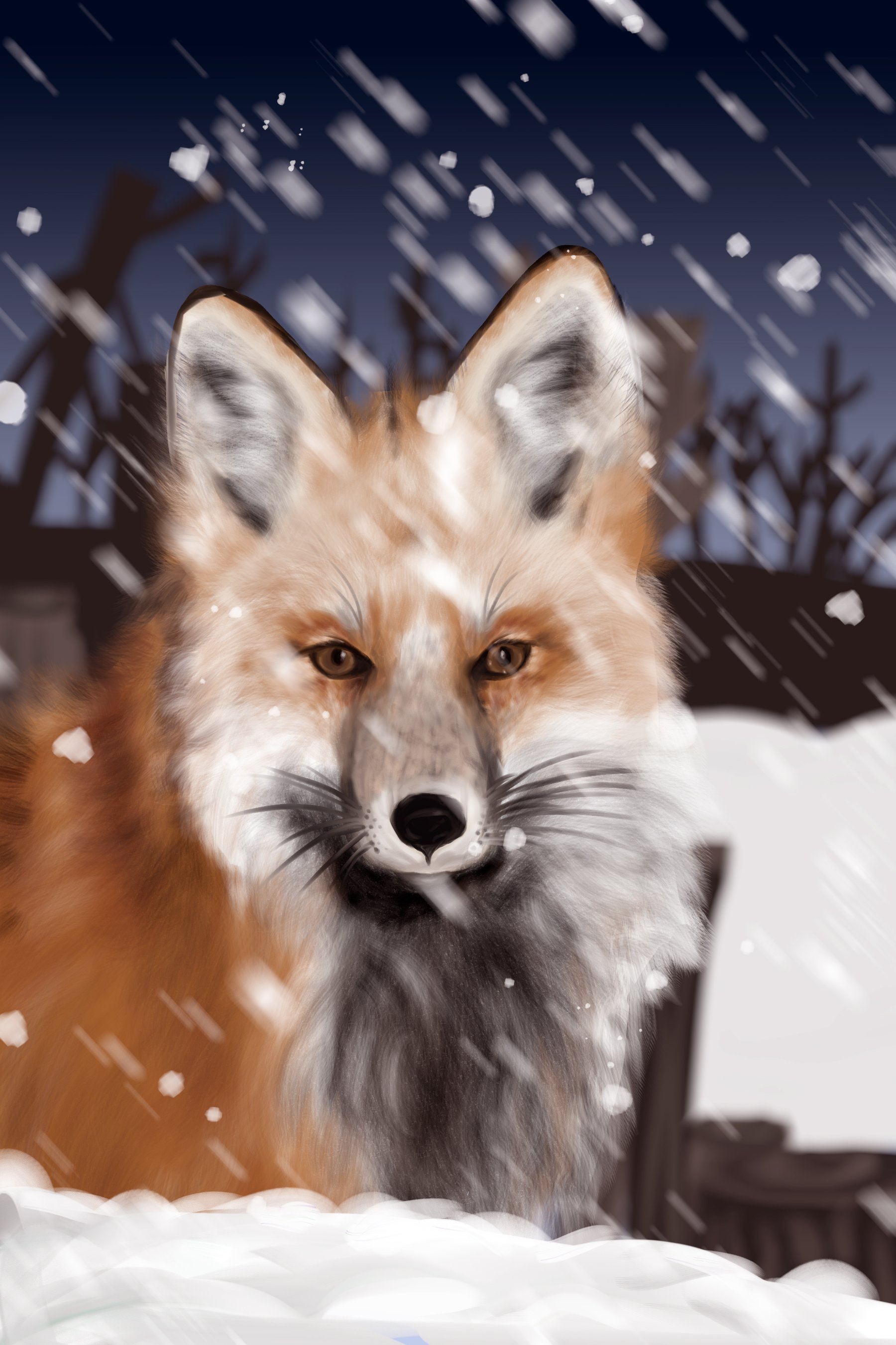 Red Fox Painting