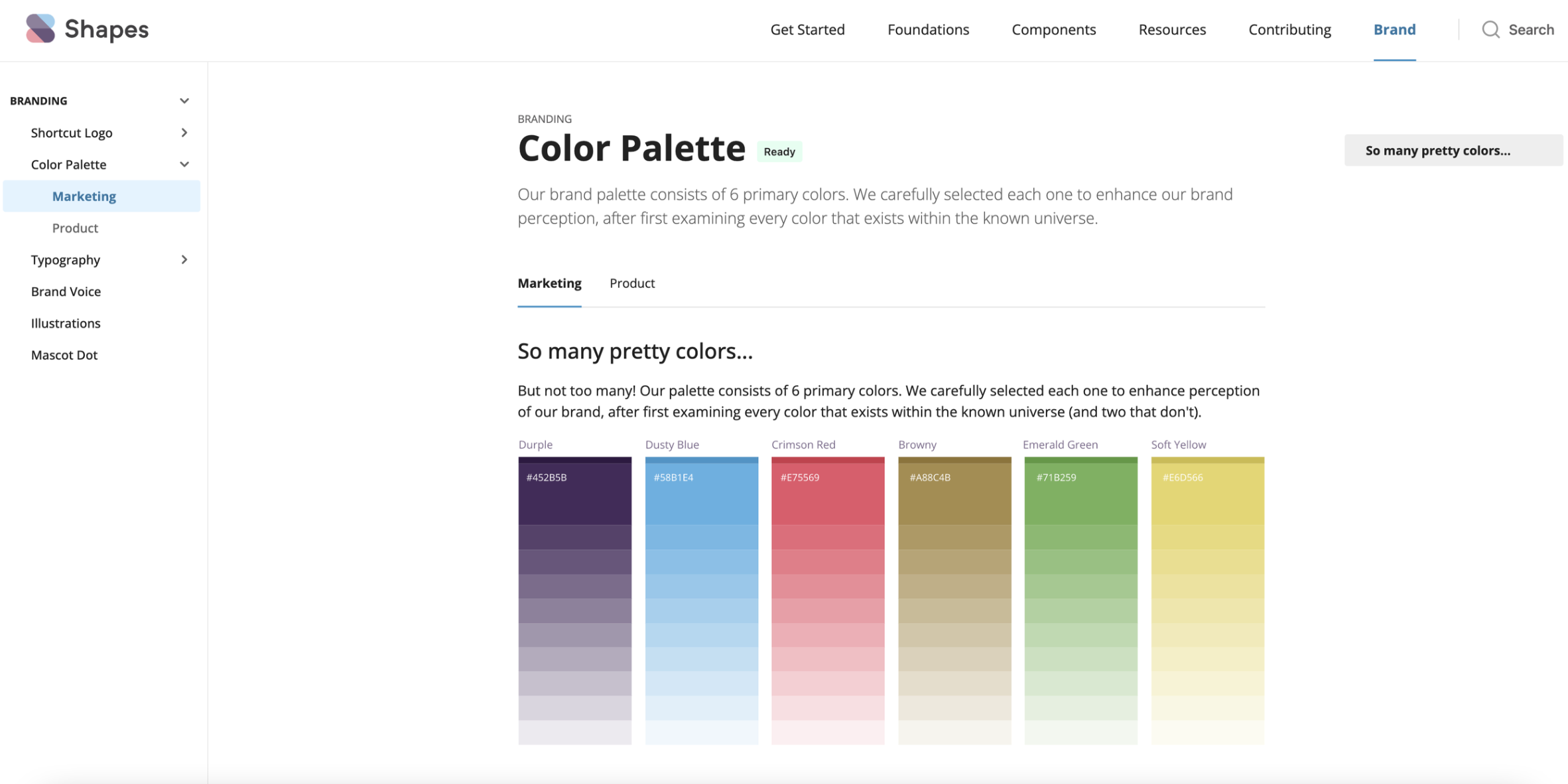 Nested branding assets side-by-side with the product style tokens to ensure consistency