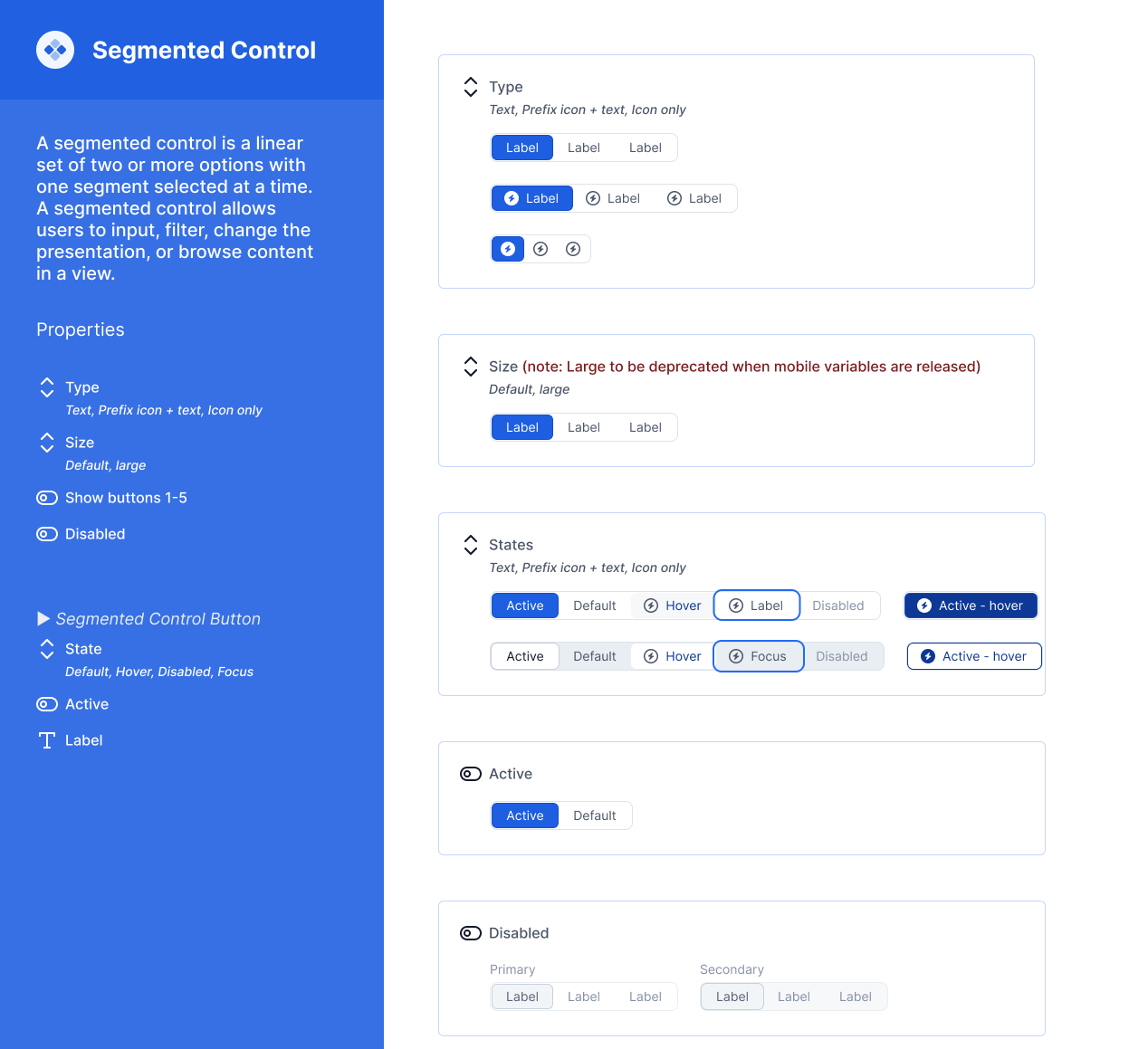 Segmented Control for Forms/Selection