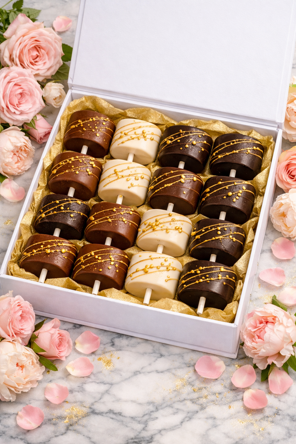 Golden Puff Luxe - Jumbo Chocolate Marshmallow Pops