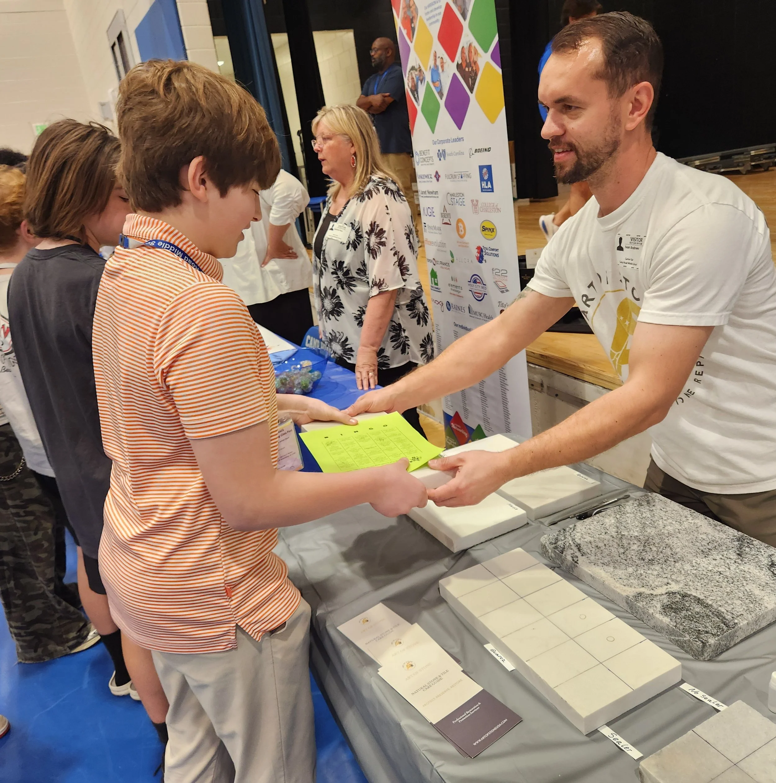 Art of Stone at Career Day in Charleston, SC: Introducing Students to Stone Restoration