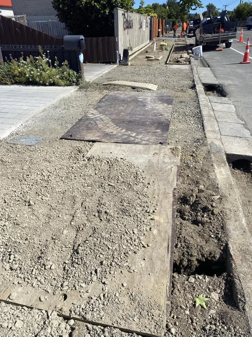 walkway, sheets, roading, walkway, prep, footpath, rangiora