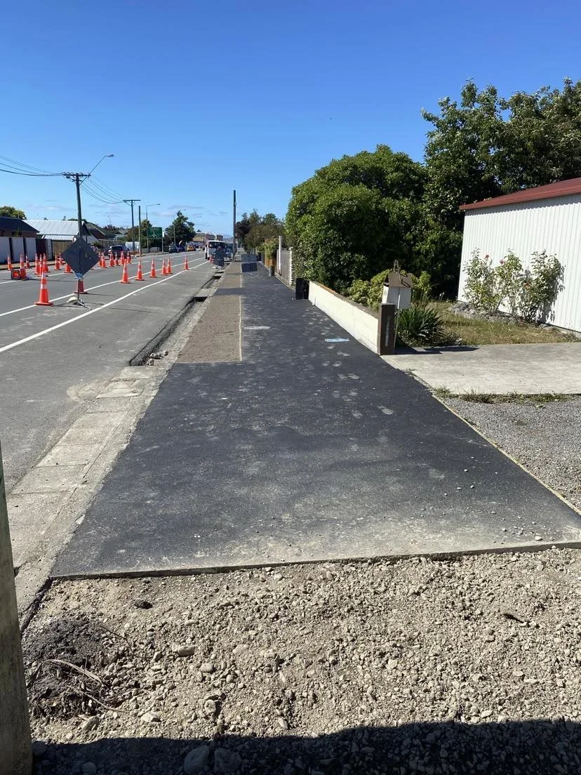 ashley, ashley st, rangiora, asphalt, footpath, canterbury, chinnery construction ltd, 