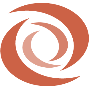 Abstract spiral design with curved shapes in shades of brown and black - the Current Wellness icon - in Portland, Oregon