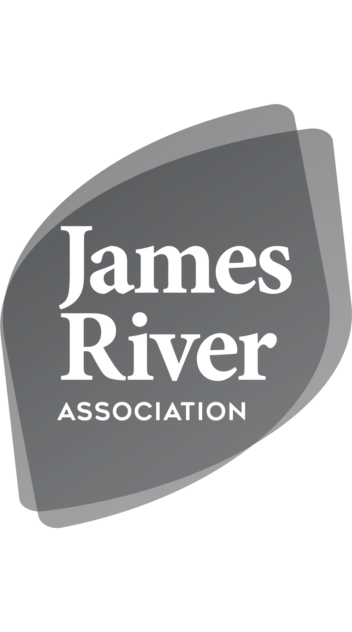 Logo of James River Association in black and white with stylized leaf shapes.