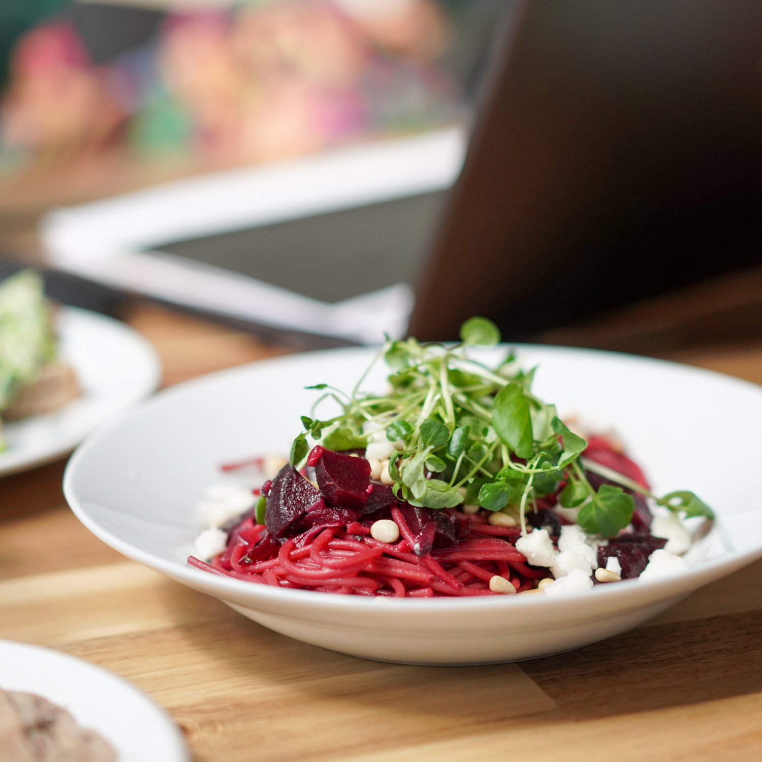 Beetroot, Walnut & Watercress Pasta