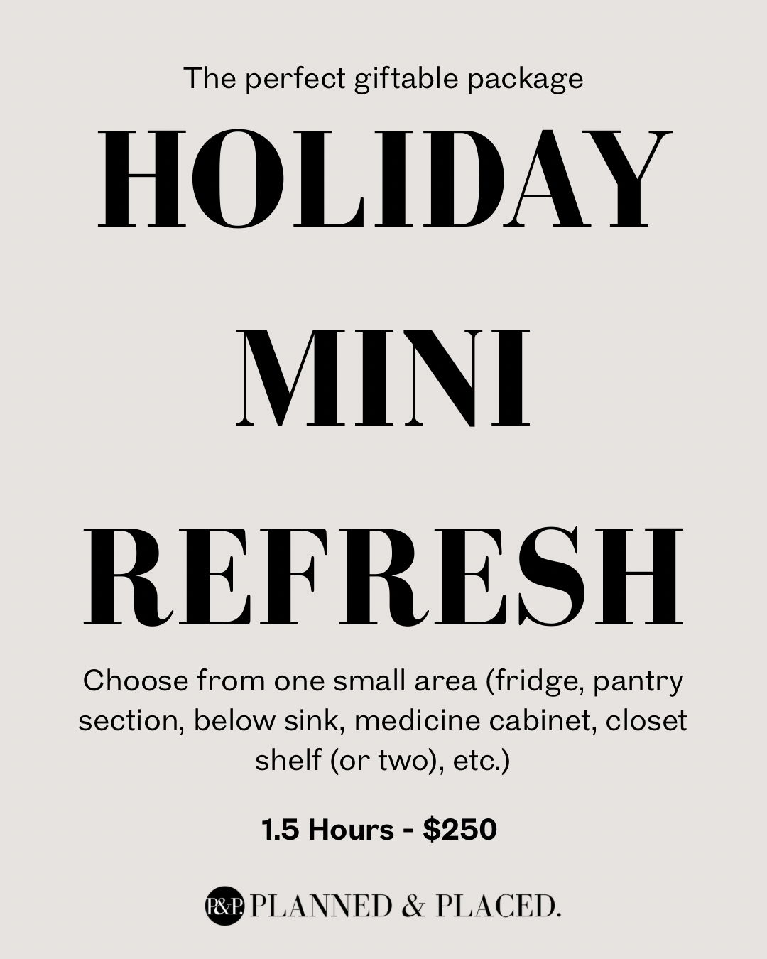 Holiday Mini Refresh