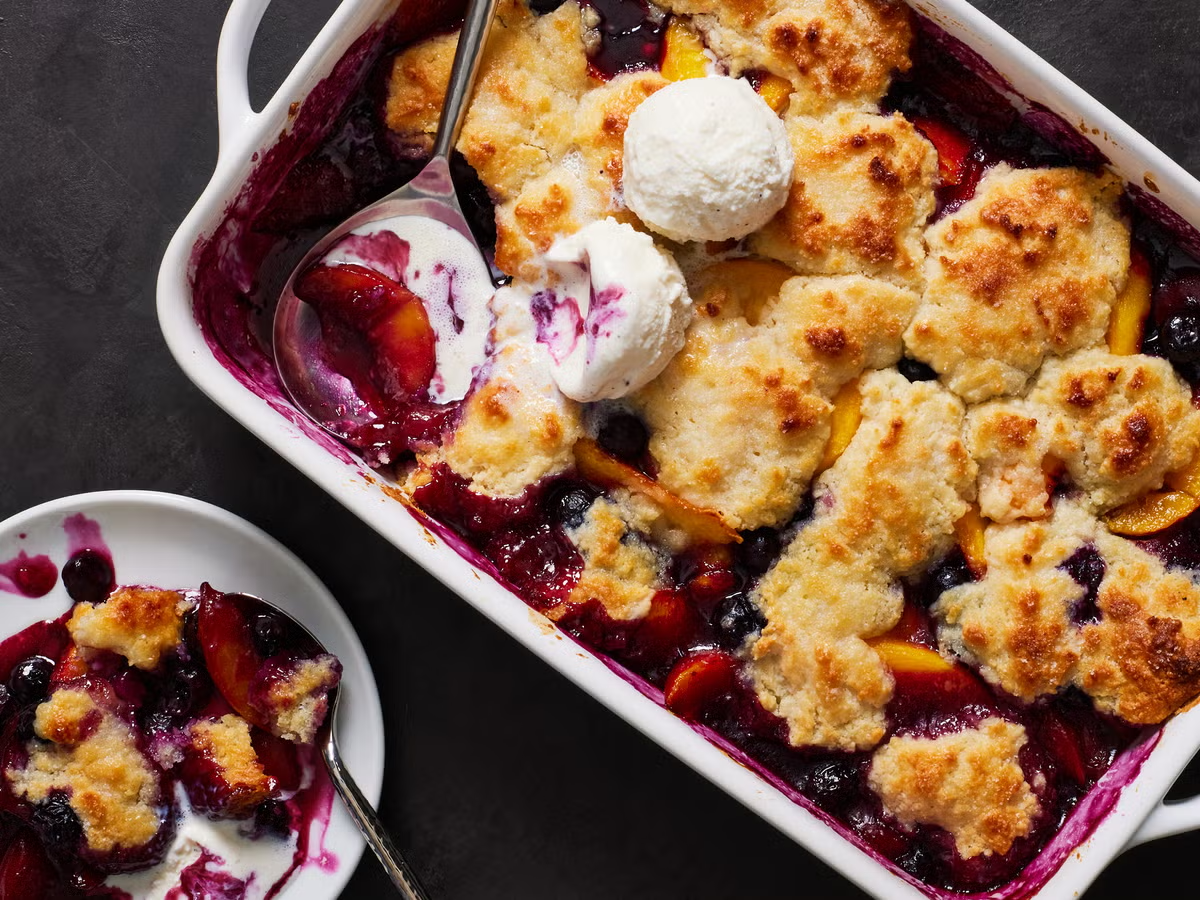 Peach &amp; Blueberry Cobbler