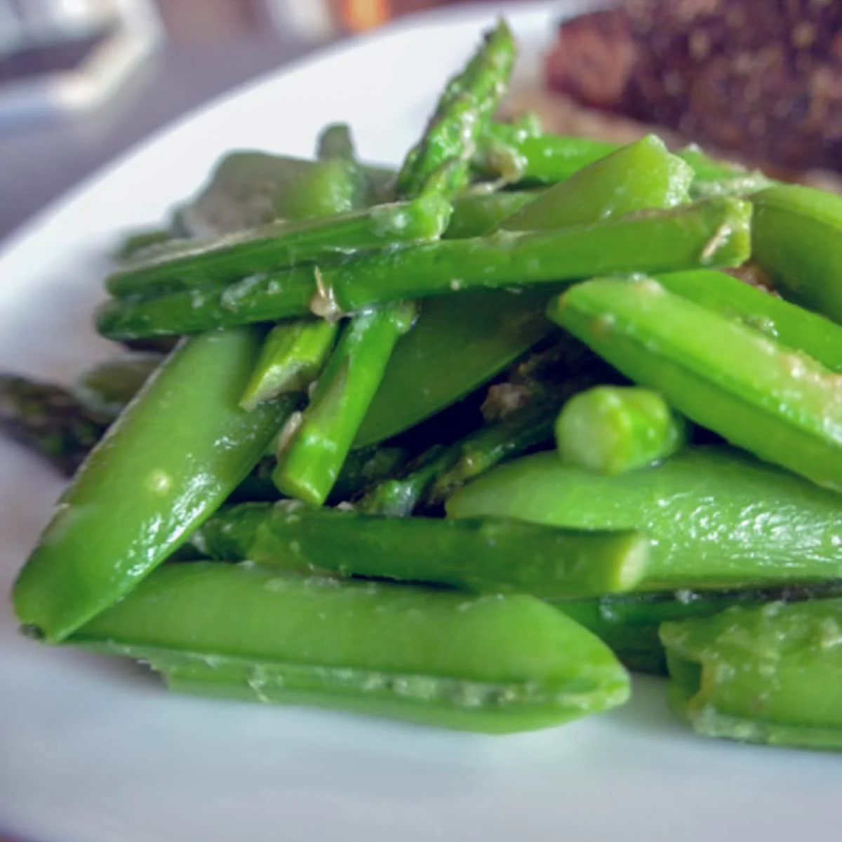 Garlic Ginger Snap Peas