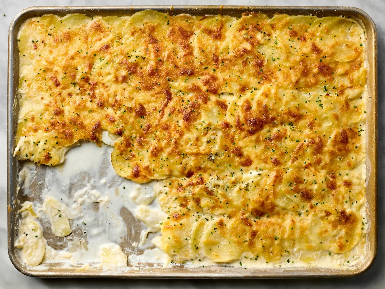 Sheet Pan Scalloped Potatoes