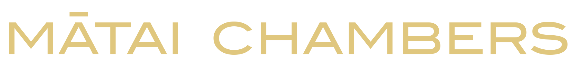 Logo with the text MÃTAI CHAMBERS in gold uppercase letters on a black background.