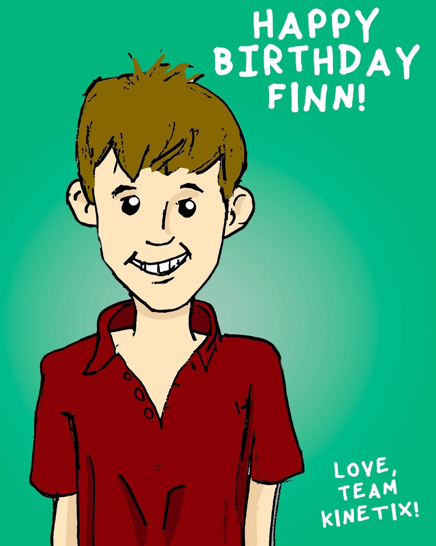 Happy 11th birthday to Kinetix super-fan Finn! ⚡🎉
So pumped to celebrate you with your very own Kinetix-style portrait!