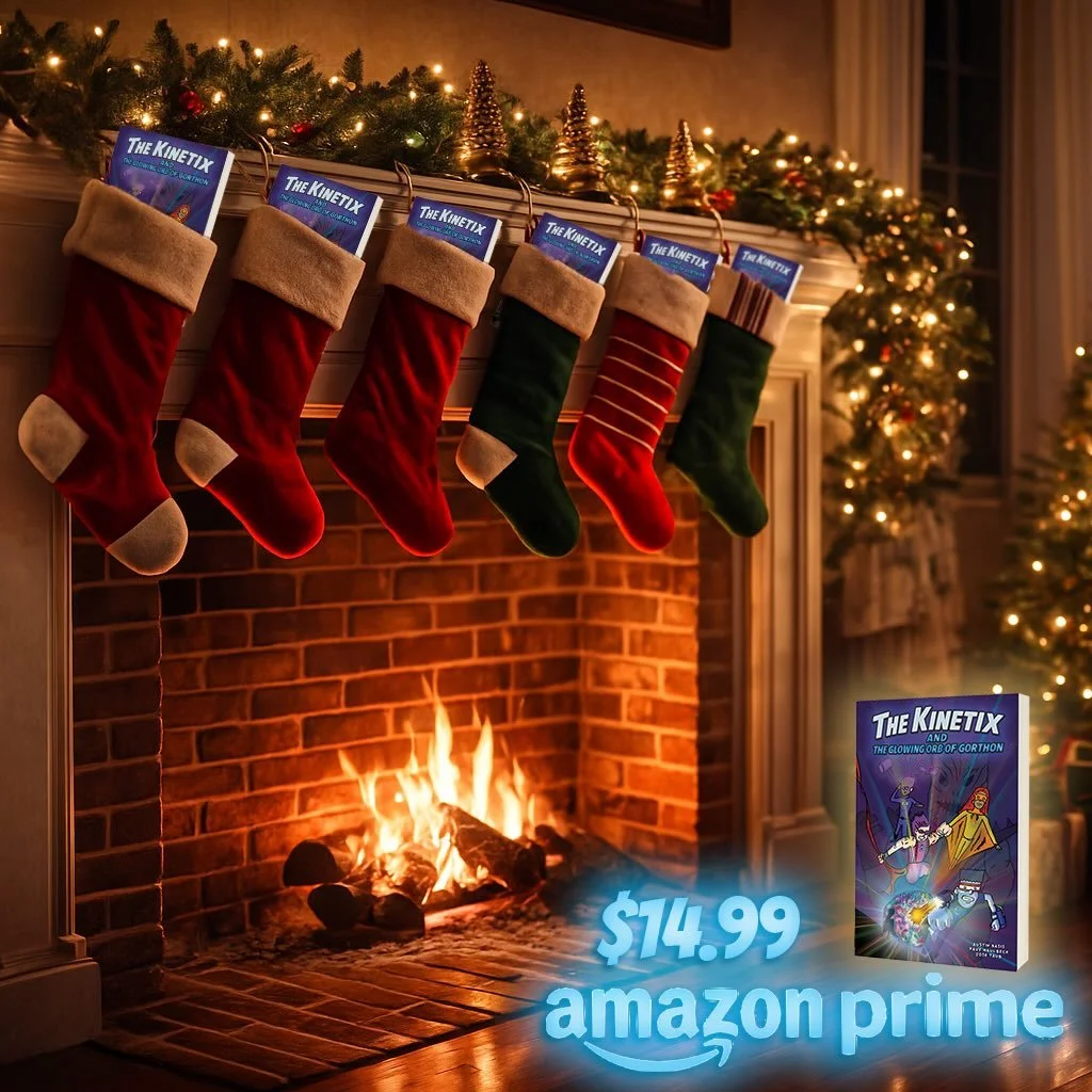 The perfect stocking stuffer is HERE! 🎄⚡
The Kinetix is available on Amazon &mdash; and yes, it ships fast with Prime. 😉📦

#TheKinetix #StockingStuffer #PerfectGift #HolidayGifts #AmazonFinds #AmazonPrime #PrimeDelivery #GraphicNovelKids #MiddleGr