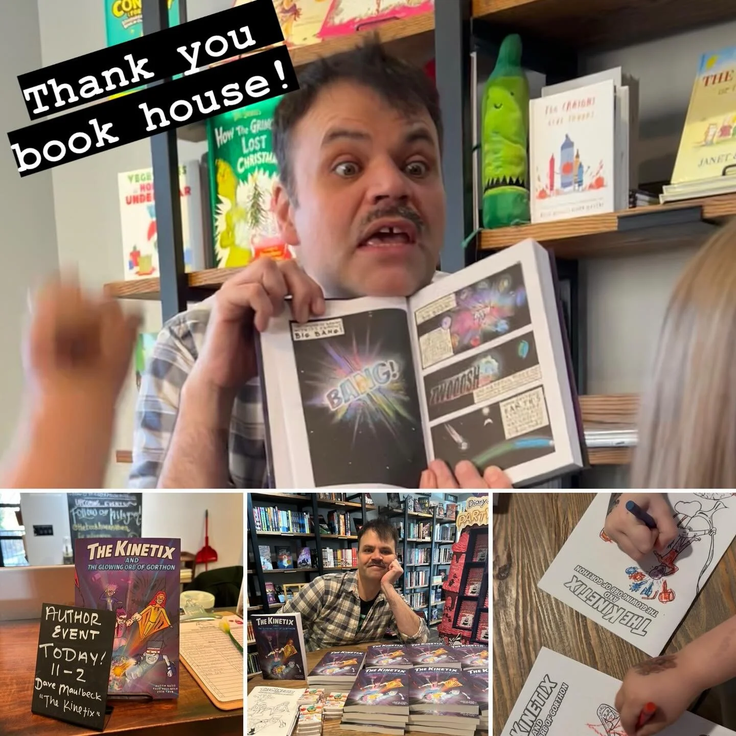 Thank you, Book House! ❤️
We colored, we read, we laughed, we signed books, and we sent a few Kinetix home with new readers.
So grateful for this community. Happy Holidays!