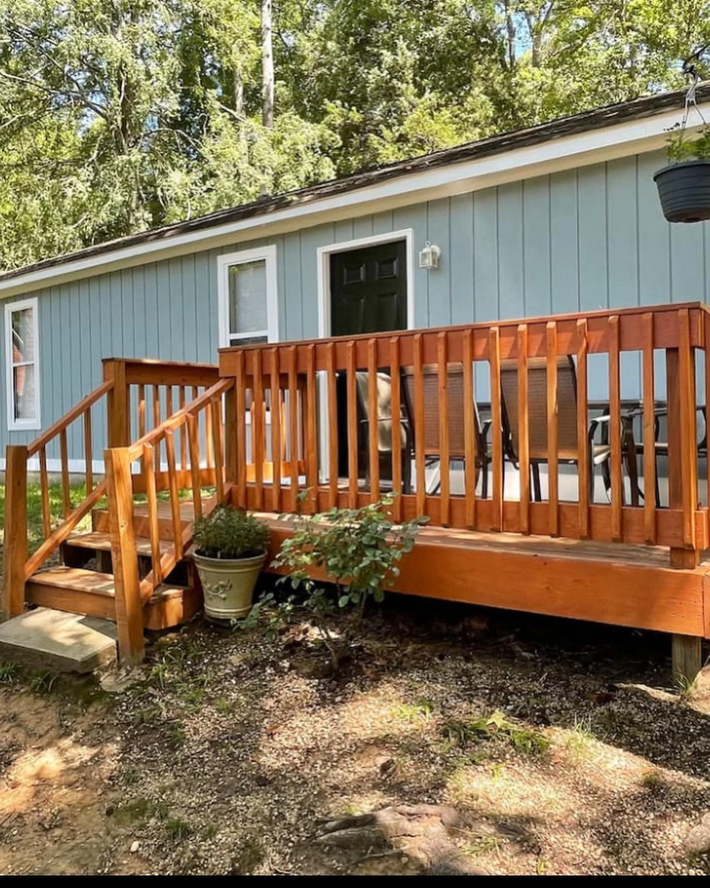 Deck is now completely done being built and stained! Before ➡️ After. What should my next project be?