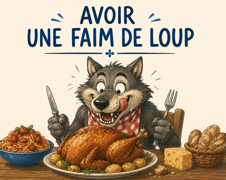 Avoir une faim de loup illustration