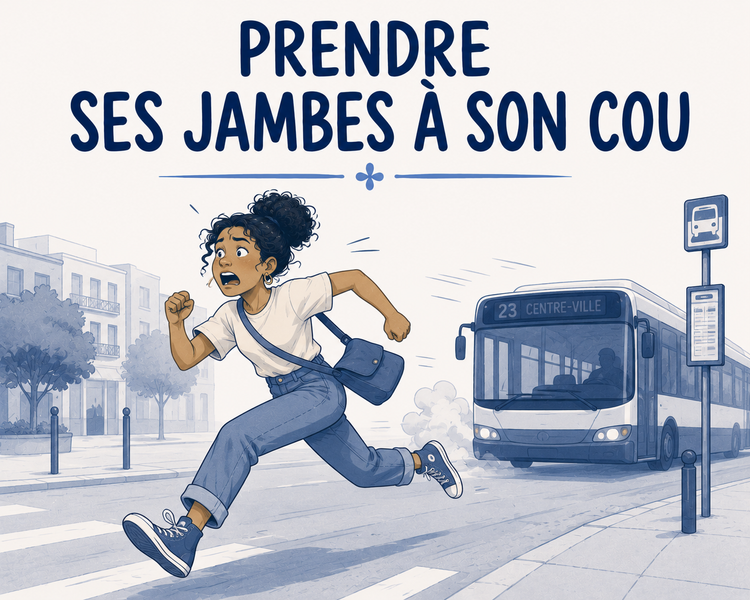 Prendre ses jambes à son cou illustration