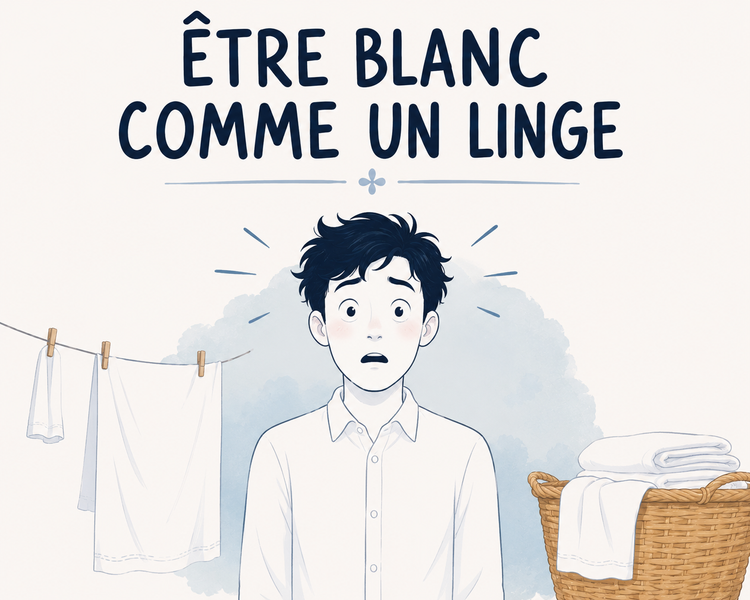 Être blanc comme un linge illustration