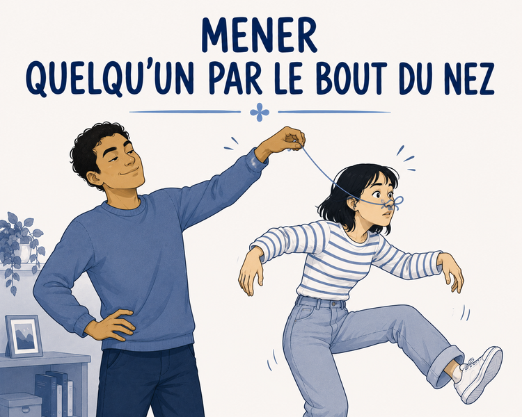 Mener quelqu'un par le bout du nez illustration