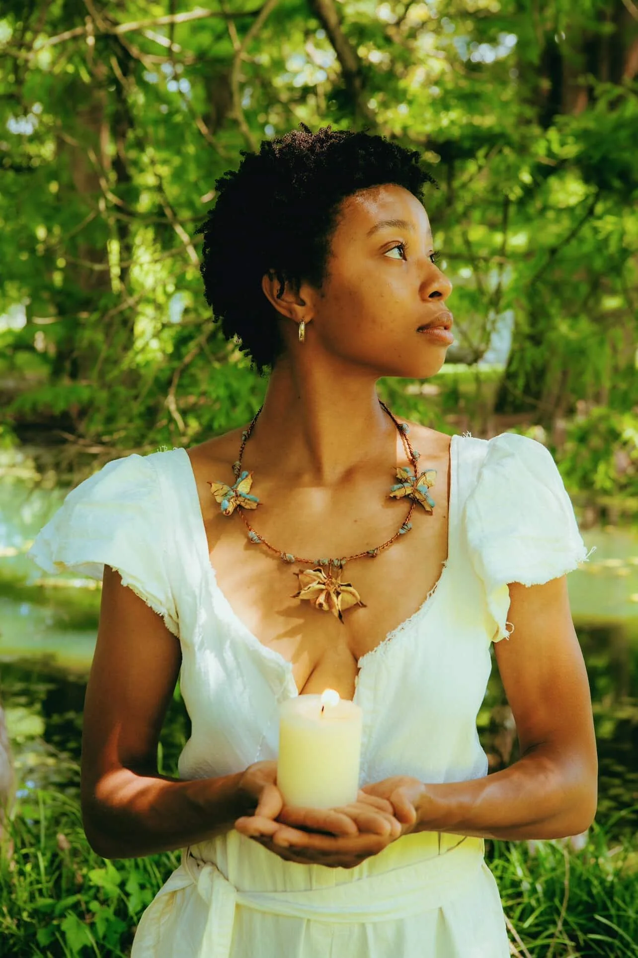 Cotton Thorn Butterfly Necklace ©