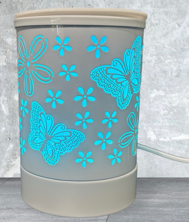 White Butterfly Flower Electric Burner