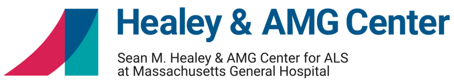 Logo for Healey & AMG Center with colorful geometric shapes and text indicating affiliation with Massachusetts General Hospital.