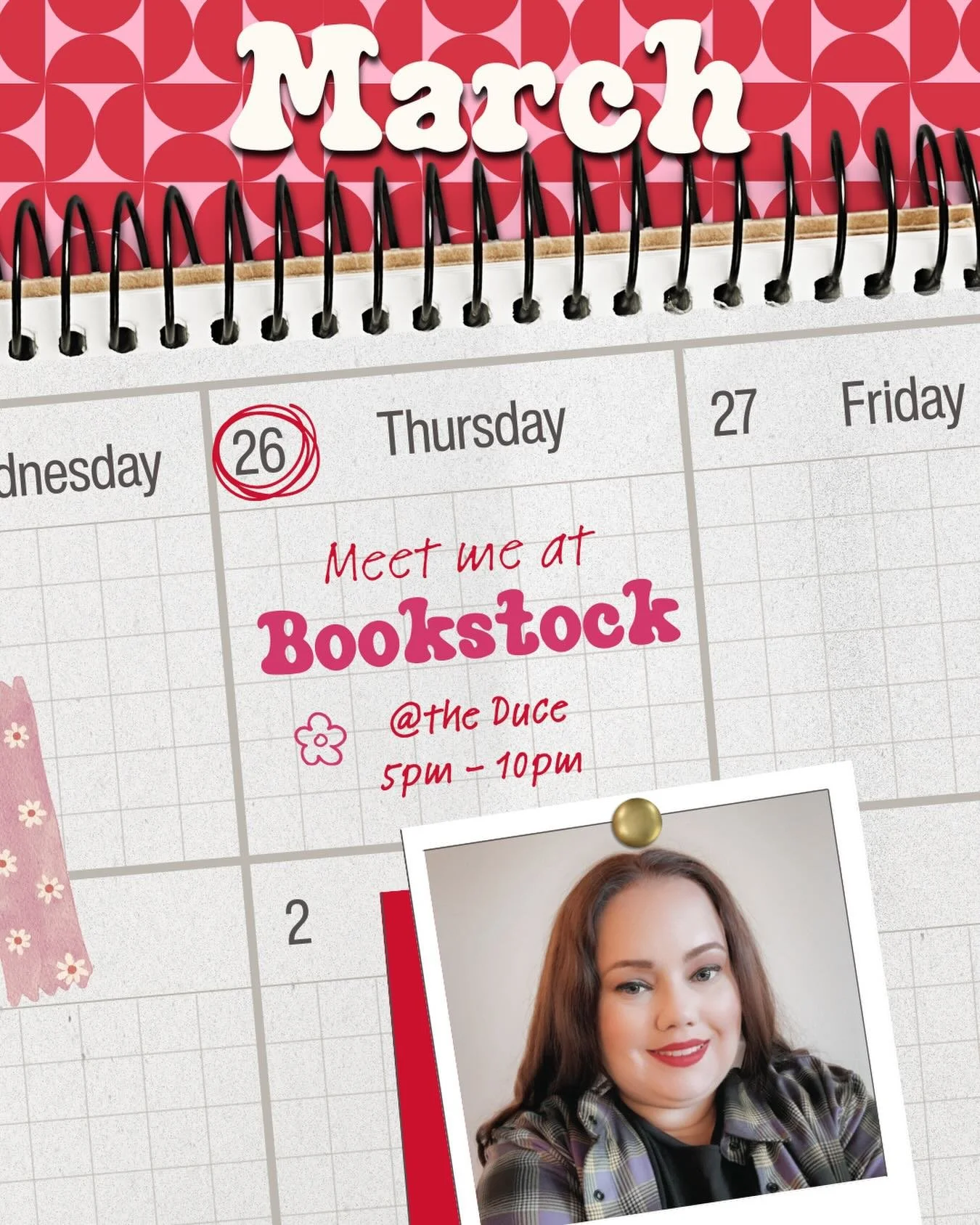 Bookstock at the Duce in Phoenix 

March 26 | 5-10pm

If you&rsquo;re going, come say hi! I&rsquo;ll be the one talking about messy romance. 💖