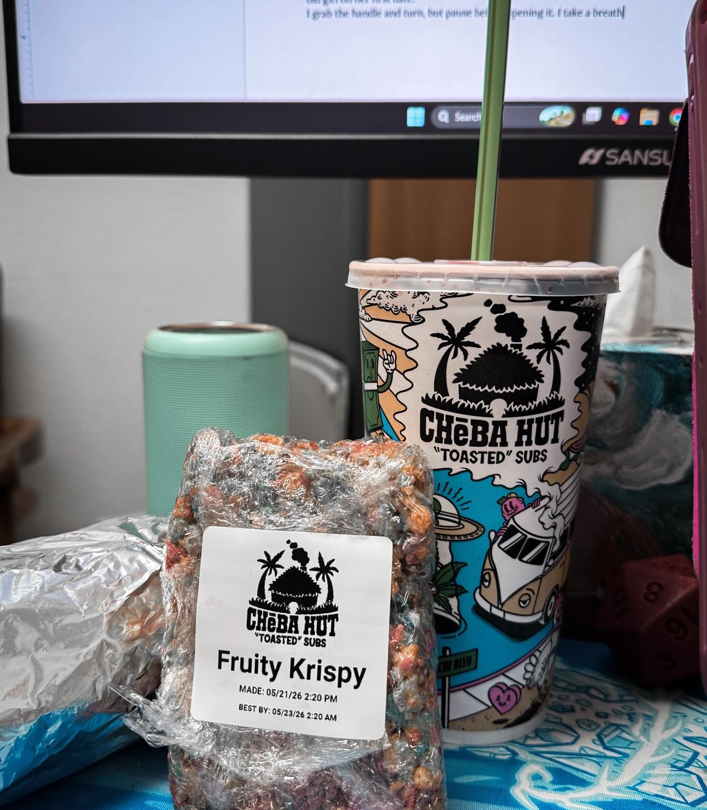 Nothing better than Cheba Hut and  writing love stories. 
@scottsdale101sheachebafam
