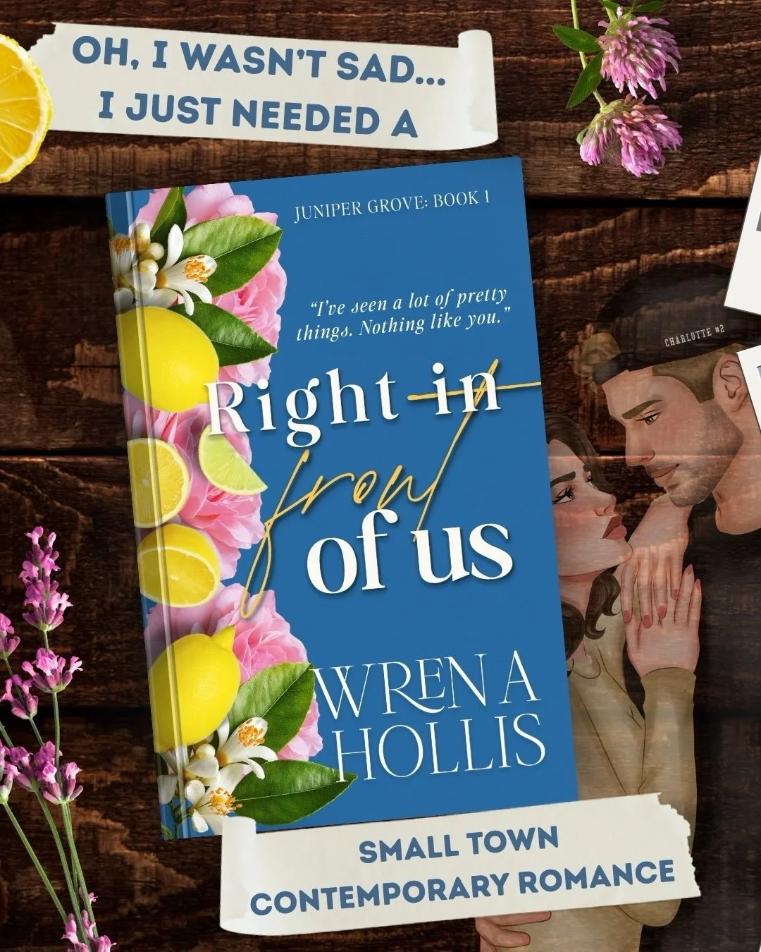 Right in Front of Us available November 3rd

Preorder now 

Tropes:
Brothers best friend 
Small town romance 
Yearning 

#smalltownromancebooks #brothersbestfriend #authorwrenhollis