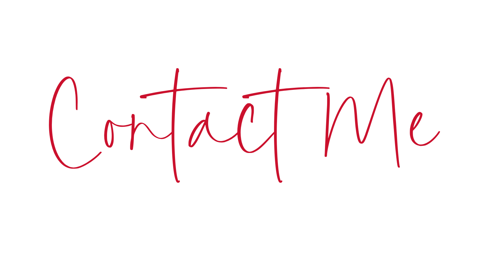 Neon-style sign with the words Contact Me written in red cursive letters on a black background.