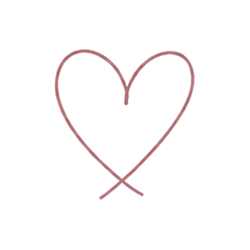 Pink neon heart outline