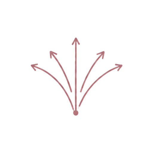 Graph showing five outward arrows from a central point, representing divergence or spreading.
