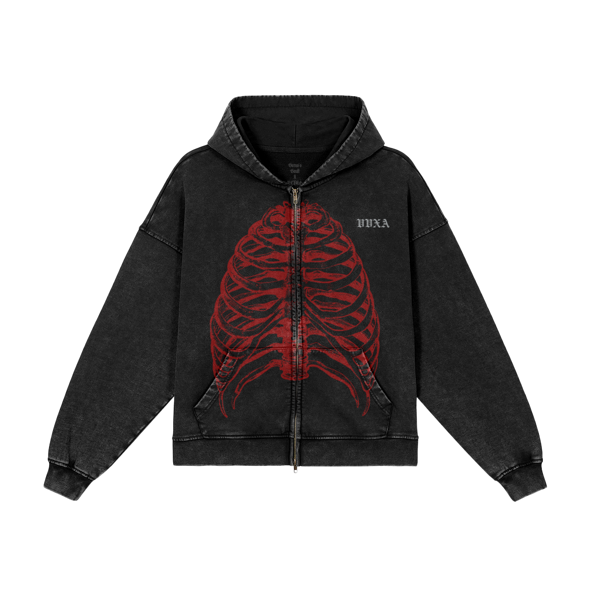 SPXNE embroided logo zip-up hoodie