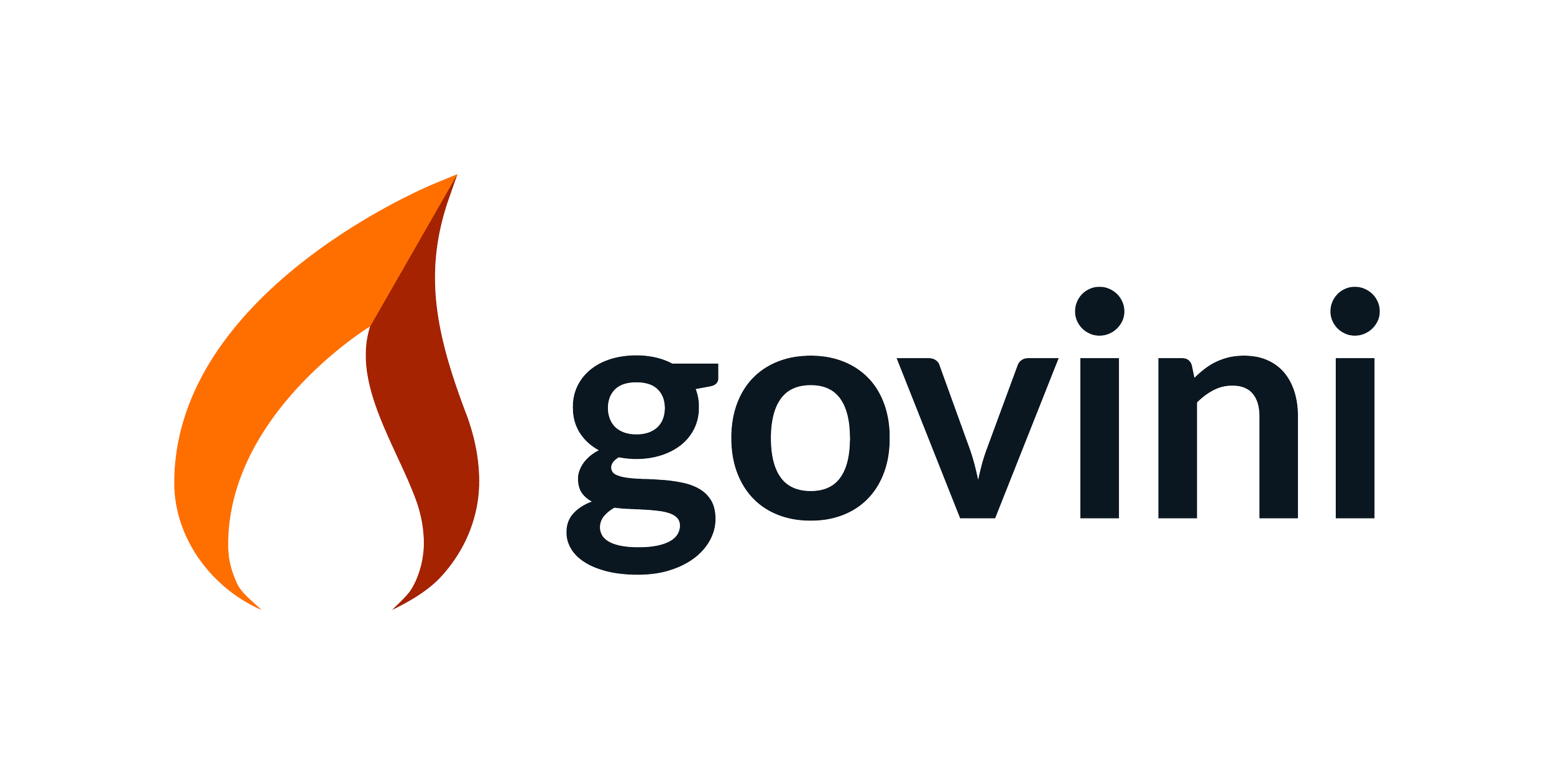 The Govind logo with an orange and red flame icon followed by the word 'govind' in black lowercase letters.