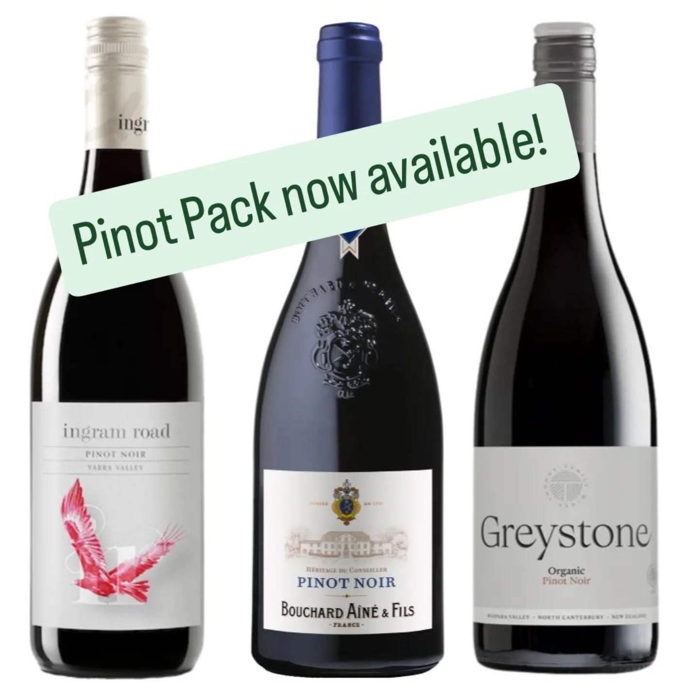 Our Pinot pack is now available! 3 Pinot Noir, 3 different expressions. Check out our online store!
@helenshill_ @bouchard_aine_fils @greystonewines
.
.
#theforestvine #pinotnoir #3pack #forestville #frenchsforest