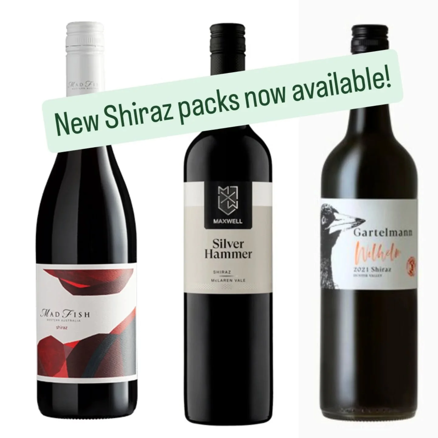 Our new Shiraz packs are now available. 3 different Shiraz expressions from around the country. Hunter Valley from @gartelmannwines McLaren Vale from @maxwellwines Great Southern from @madfishwines
.
.
#theforestvine #shiraz #mclarenvale #huntervalle