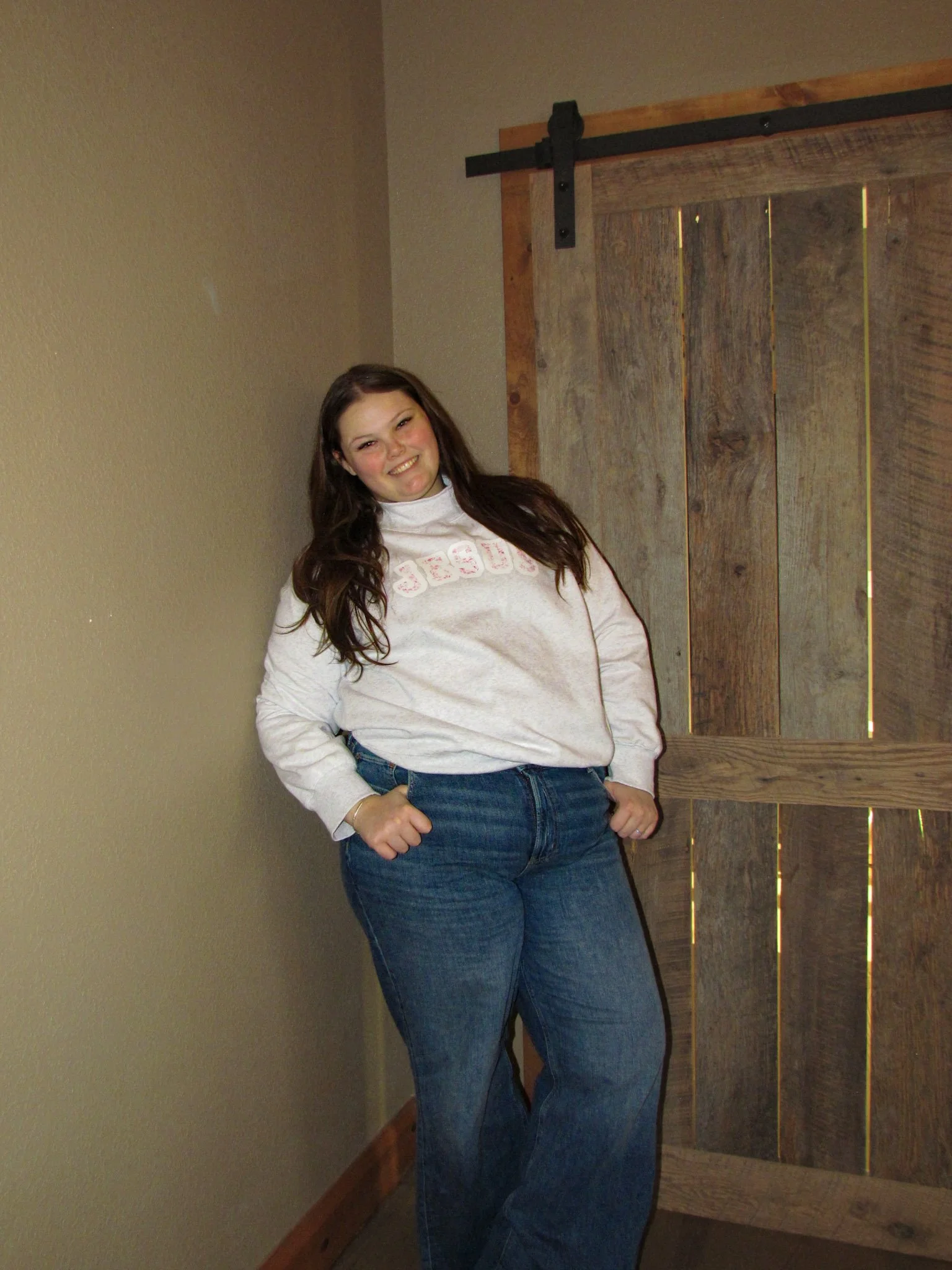 Floral Jesus Crew Neck