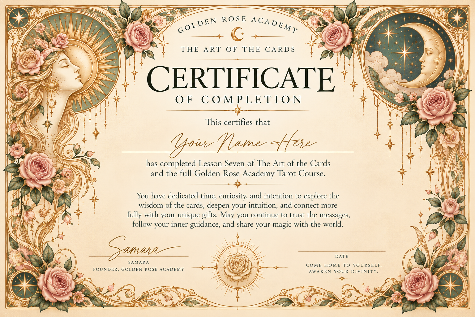 Golden Rose Academy Certificate.png