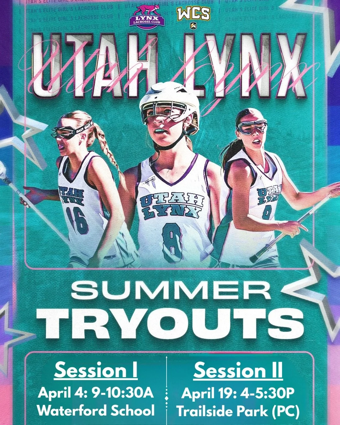 UTAH LYNX SUMMER TRYOUTS 🥍🔥

Ready to take your game to the next level? Join Utah&rsquo;s premier girls lacrosse club and compete with the best.

TRYOUTS SESSION I
📍 The Waterford School (Sandy, UT)
📅 April 4th
⏰ 9:00&ndash;10:30 AM
🎓 Grad Years